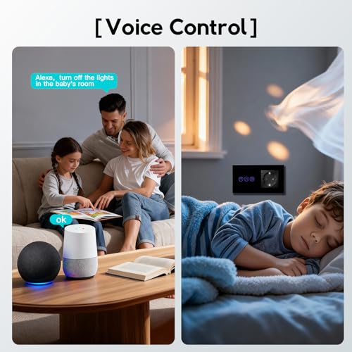 Miniatura 5 de Bseed Enchufe Normal Con Wifi Interruptor De Persianas, Compatible Con Alexa Y Google Home, Control De App Y Función De Temporizador, Interruptor Persiana Alexa Con Enchufe Normal 16a Negro