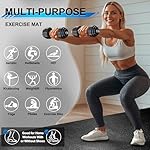 BesWin Large Exercise Mat 8'x4'x6mm/8mm, Extra Thick Workout Mats for Home Gym Flooring, High Density Non-Slip Gym Mats Fitness Mat for Cardio, Weights, Jump Rope, Fitness-Use With or Without Shoes - Image 3