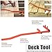 EWANYO 25 inch Heavy-Duty Deck Board Straightening Tool Deck Board Bender Straightener Adjustable Deck Tool for Straightening Bending Boards, Orange