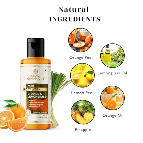 Image of Khadi Organique Orange & Lemongrass Body Wash 210 ML