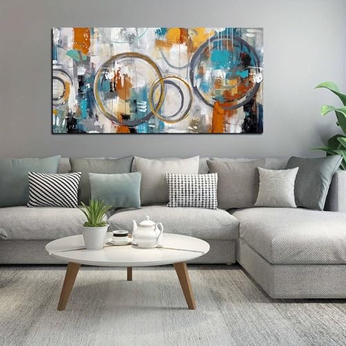 Grande affiche abstraite sur toile pour habiller un grand mur vide au-dessus du canapé
