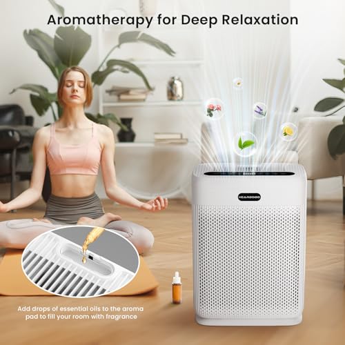 Air Purifiers for Home Large Room Up to 3000 sq ft, H13 HEPA Filter Washable, PM2.5 Air Quality Sensor, Quiet Sleep Mode, 8X Dual-Side Air Cleaner for Bedroom Pet Dander Smoke Dust Pollen - image 7