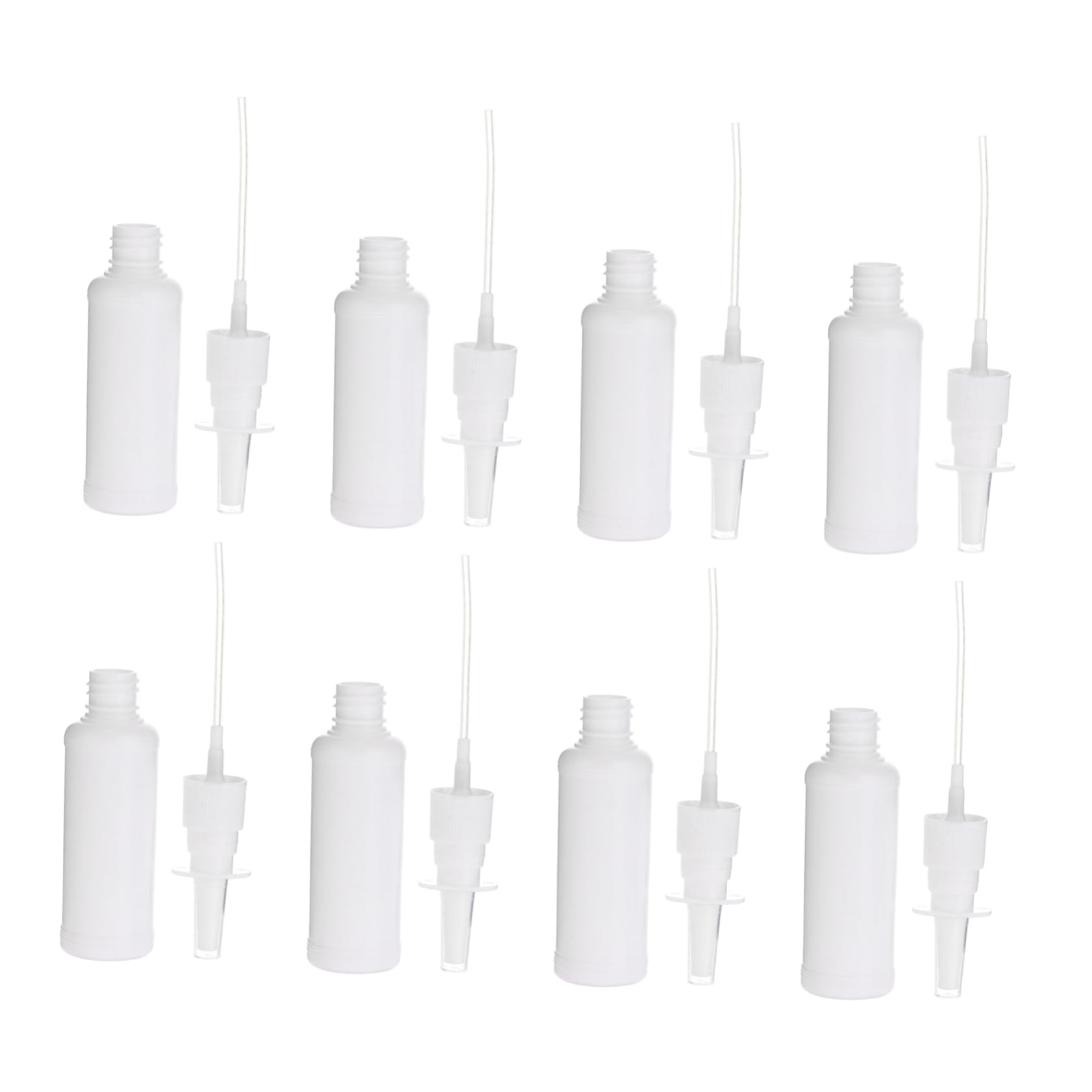 Housoutil Flacone Spray Ricaricabile Pe Bianco 50ml, Mini e Compatto | 200 Pezzi, Tappo Protettivo Trasparente, Back To School Party, Uso Viaggio e Outdoor