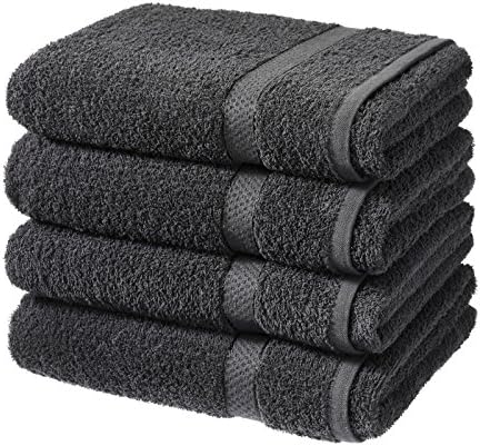 PACK OF 4 BATH SHEETS | 100% COTTON BATH SHEETS by F4D (Grey) (WHITE)