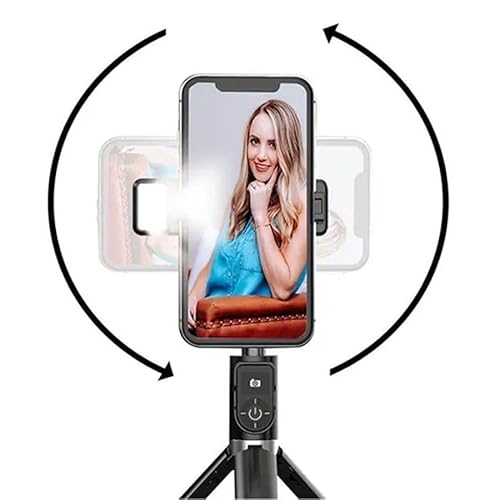 Tripe Telefone Bastão Pau De Selfie Controle Disparador Bluetooth 4.0 Celular Rotação de 360°