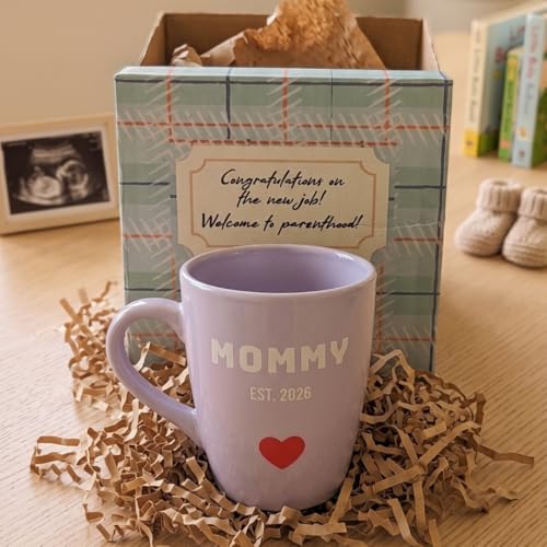 Image of Hello Parenthood Hamper | Est. 2026 Mommy Mug Set | Unique New Mom Gift | Baby Shower, Hospital Visit & Newborn Gift