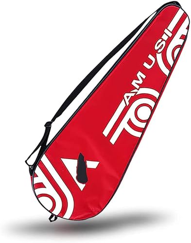 Vista 9 de XGOPTS Bolsa de raqueta de bádminton impermeable de un solo hombro, funda de transporte para raqueta de remo con correa de hombro ajustable, bolsa