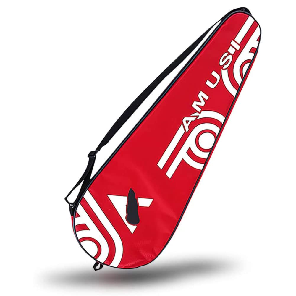 XGOPTS Badminton Racket Cover Bag Waterproof Single Shoulder Racket Cover Paddle Racket Carrying Case with Adjustable Shoulder Strap Multi-use Sport Equipment Shoulder Bag for Outdoor Sports