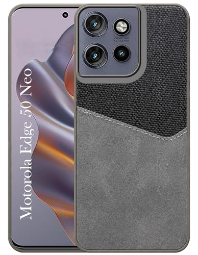 Image of Jkobi Back Cover Case for Motorola Moto Edge 50 Neo (Dual PU Leather Stitch | Professional Minimalist | Soft and Flexible)