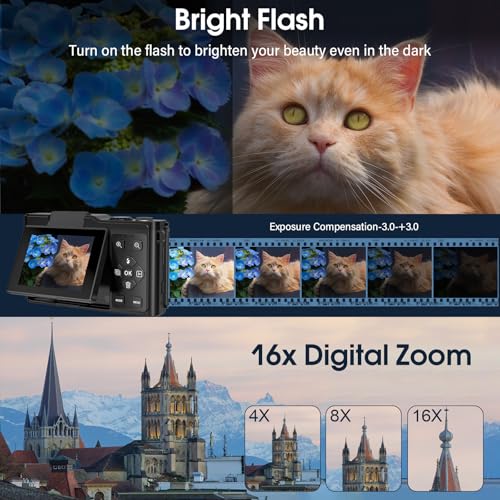 Cámara compacta 4K con función macro para fotografía de detalle 7