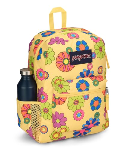 Image of JanSport Cross Town Backpack 17 inch x 12.5 inch x 6 inch - Simple Bag for Everyone with 1 Main Compartment, Front Utility Pocket - Premium Class Accessories - Power to the Flower