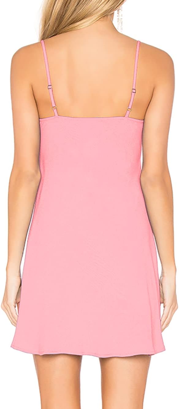 H HIAMIGOS Nightgowns for Women with Built in Bra Slip Dress Sleepwear Sleeveless Nightdress Full Slips - Image 2