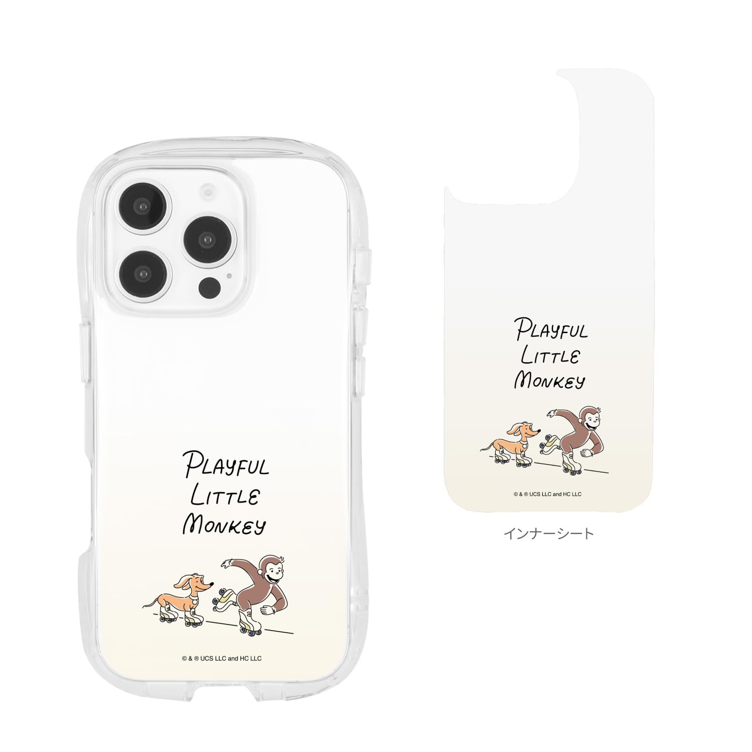 Amazon.co.jp: グルマンディーズ おさるのジョージ iPhone16 Pro 対応