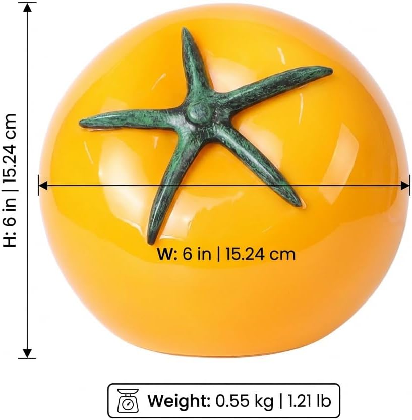 HEQET Table Lamp Tomato Glass Funky Lamp, USB Powered, Dimmable Cute Kawaii Novelty Accent Light for Bedroom & Kitchen Countertop, Unique Vintage Retro Home Decor, Cozy Warm Ambiance (Yellow)