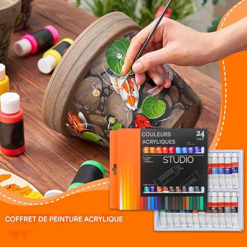 Pintura acrílica impermeable para pintar sobre tela sin borrarse 3