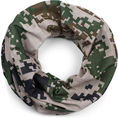 Preisvergleich Produktbild styleBREAKER Unisex Multifunktionstuch mit Motivprint, Schlauchtuch, Stirnband, Haarband, Kopftuch, Loop Schal 01012040, Farbe:Camouflage - Khaki-Oliv