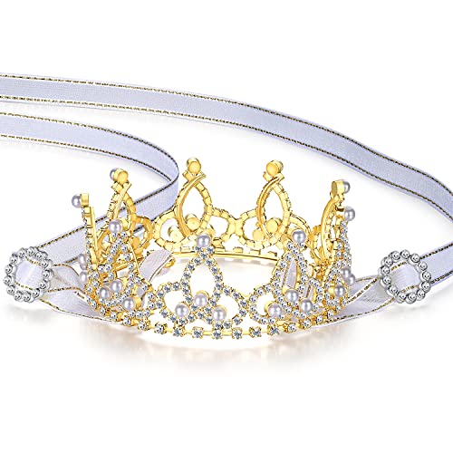 Lovelyshop Die phallenkollektion vergoldeten royal Saury-perlen mit volldressierten Hunden und Katzen Haarschmuck in X klein