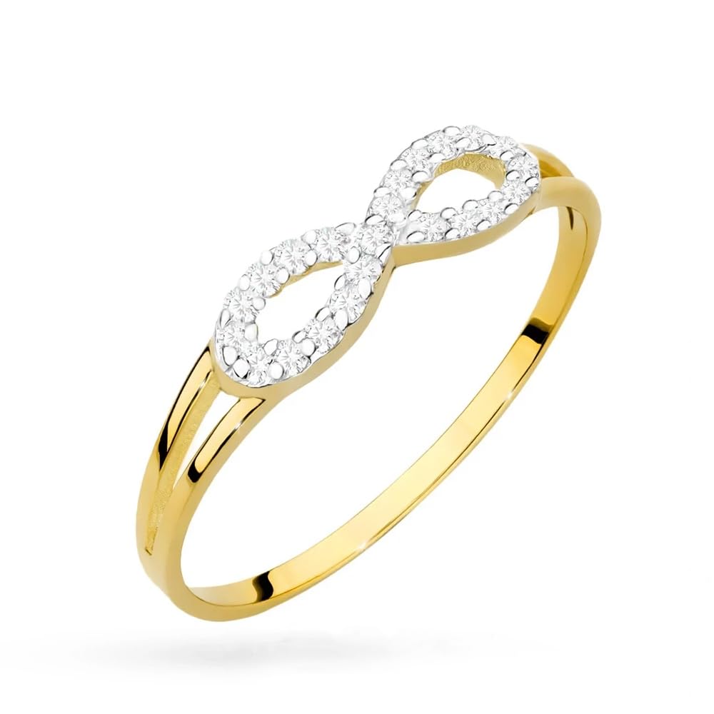 Sakrami Bague en or, l'Infini, avec des Zircons