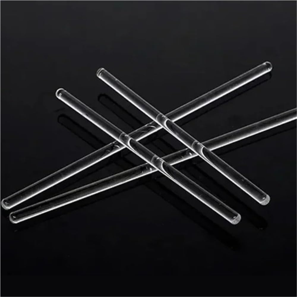 Asta di miscelazione trasparente Barre di vetro for agitazione, bacchetta trasparente da laboratorio, resistenza agli urti for esperimenti scientifici | 10x200mm