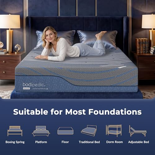 Image of Full Size Mattress 14-Inch Copper Gel Memory Foam Mattress | Foam Made in USA for Luxurious Cool Sleep & Pressure Relief, CertiPUR-US Certified, Plush Support, 54 inchx75 inch, Grey