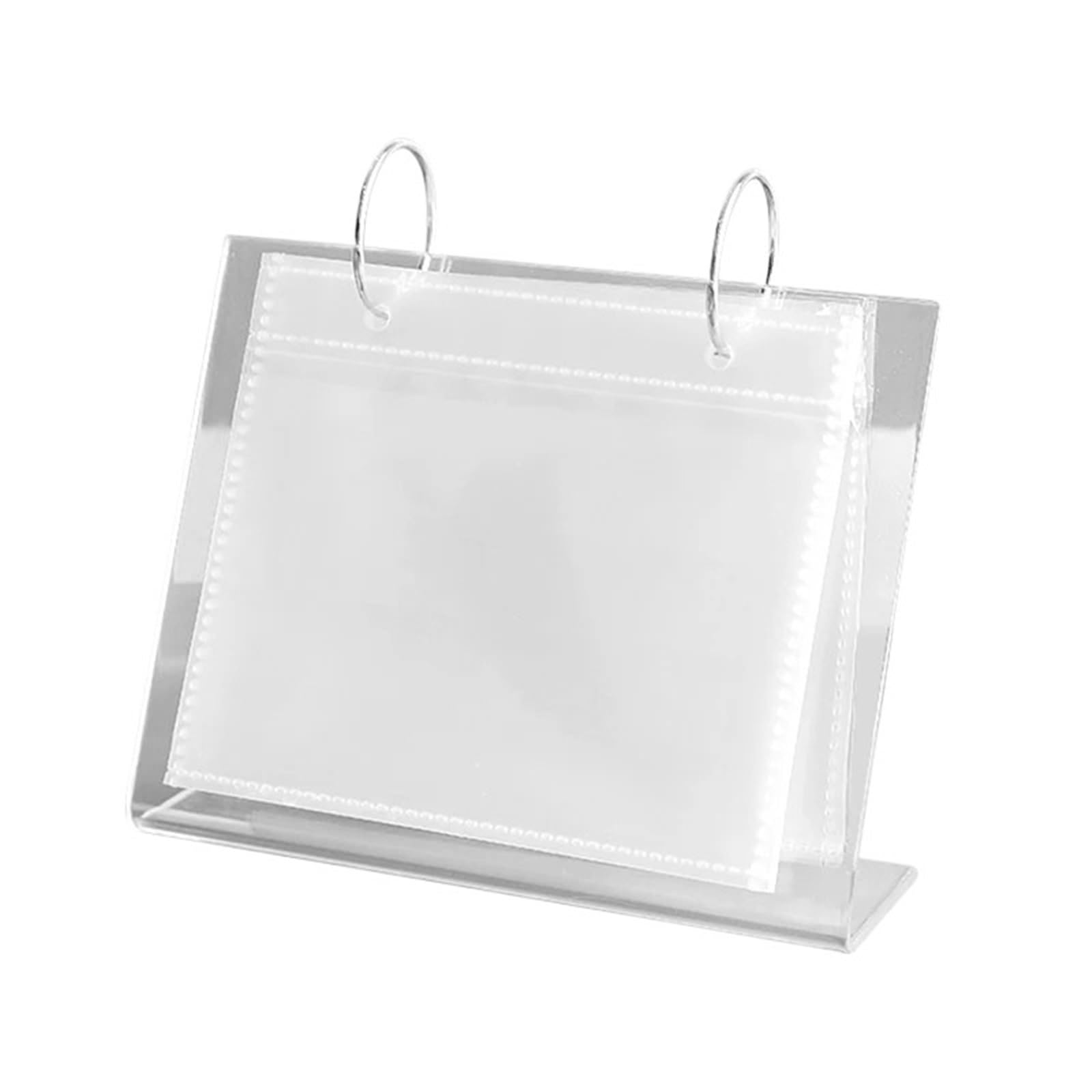 UBOHUZ 34/68 Grids Transparent Tabletop Necklace Earrings Jewelry Storage Book Ornaments Photo Album Booklet Bag for Travel Necklace(Color1)