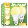 Wiyifada 3 Way LED Light Bulbs 2 Pack, 30 70 100 Watt Equivalent, Soft White 3000K A19 Light Bulbs E26 Base, Indoor 3-Way Light Bulbs for Reading