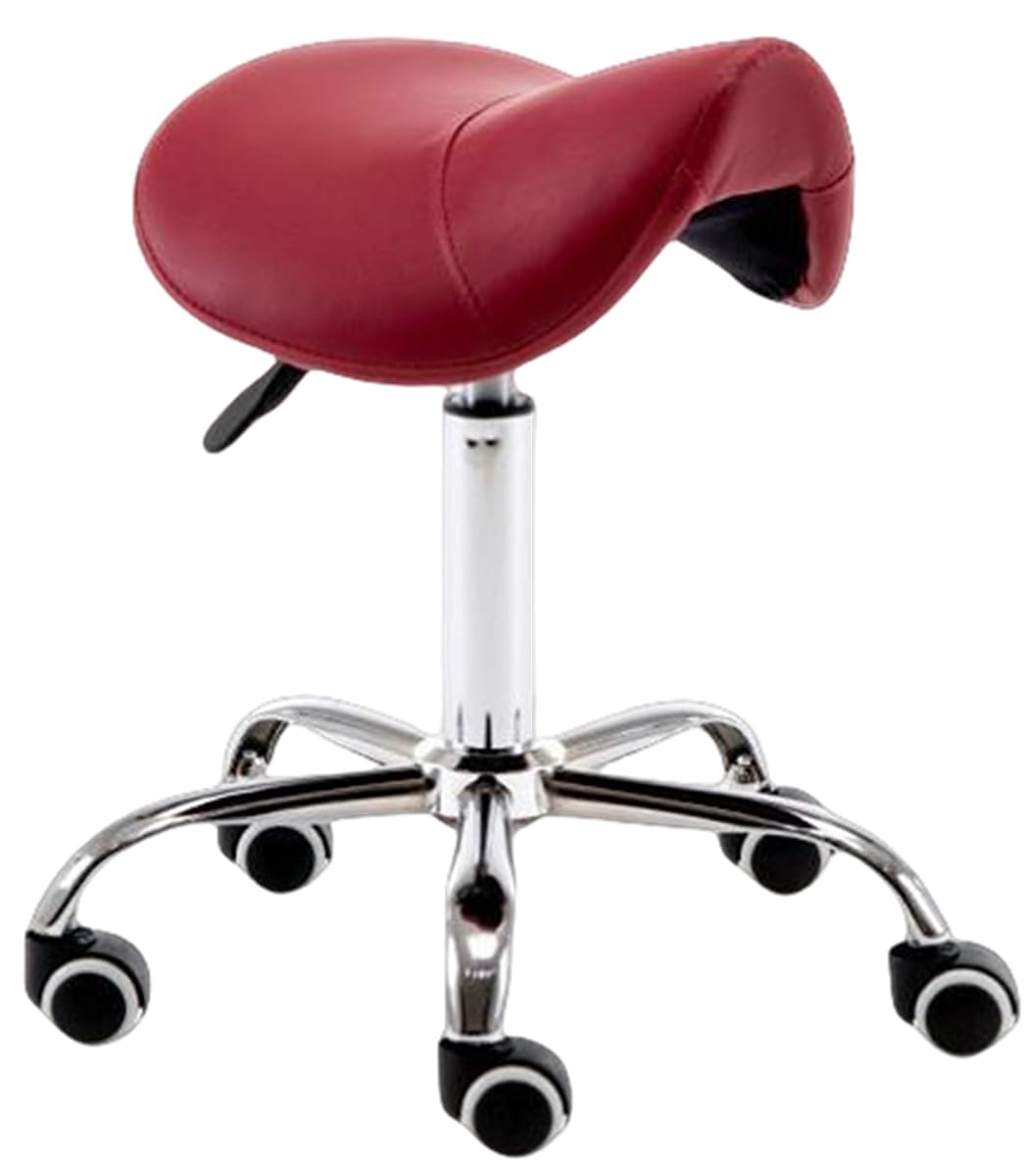 Amazon | サドルスツール PUレザー 高さ調節可能 回転スツールチェア  