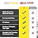 All-Fit Automotive Rim Trim – Durable DIY Car Exterior Accessories for Curb Rash Protection – Fits Up to Four 24” Wheels – Flexible, Durable Wheel Rim Protector (3/8″ width/Yellow)