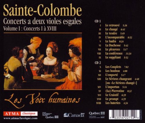 Sainte-Colombe: Concerts a deux violes esgales, Vol. 1: Concerts I à XVIII