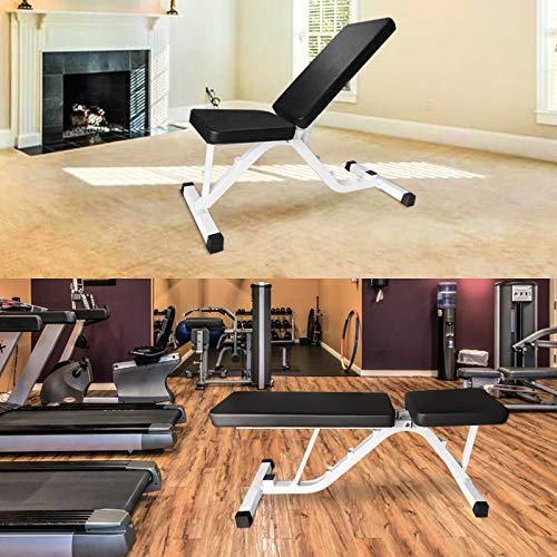Weight Bench Adjustable, UMIKOOL Workout Bench for Multi-Purpose Weight Training and Ab Exercises Full Body Workout Home Gym(450Lbs Capacity)