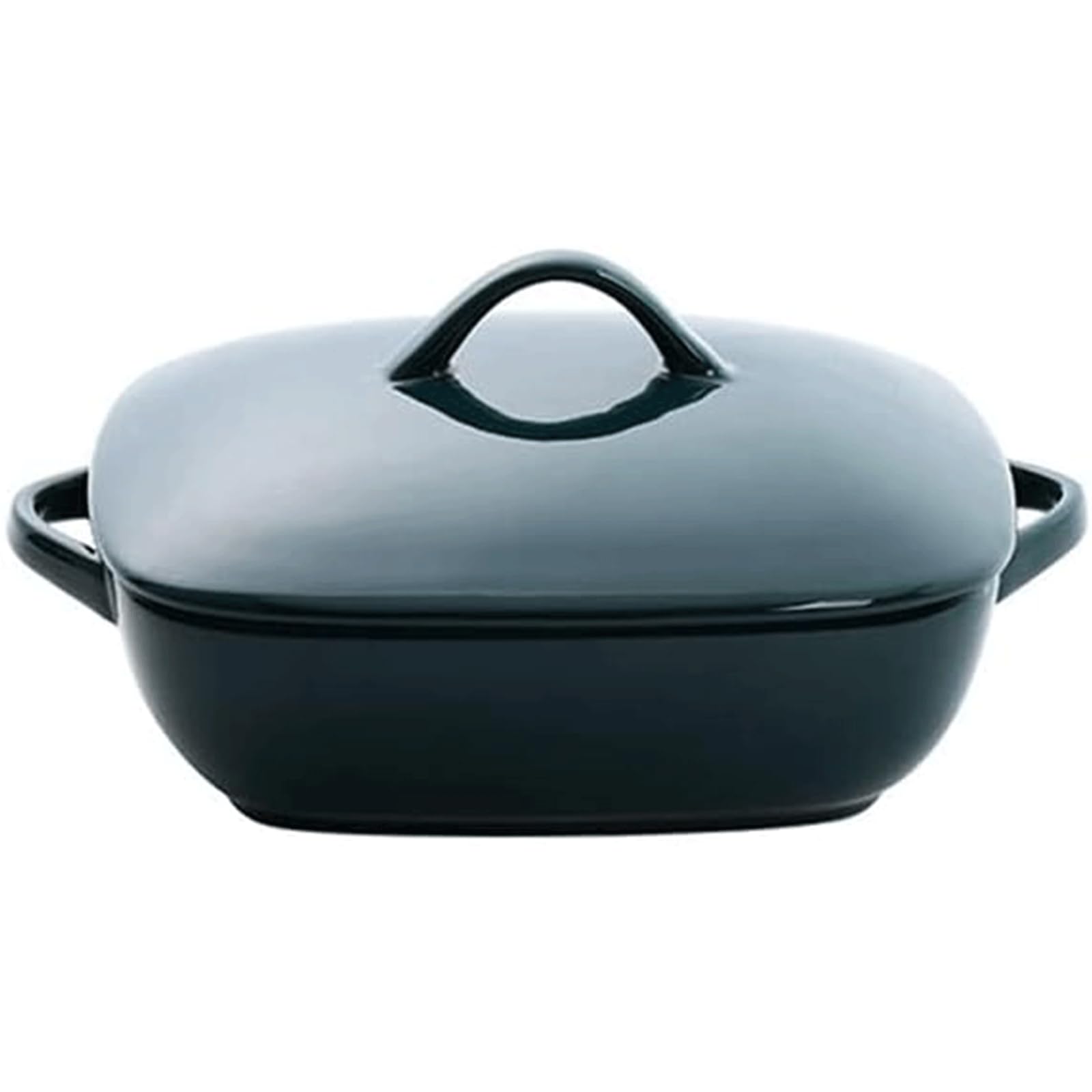 XDAWQP Double Ear Soup Bowl with Lid Ramen Bowl Green Ceramic Salad Bowl Microwave & Oven Safe Baking Bowl Pasta Bowl