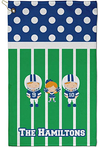 Personalized Football Golf Towel - Poly-Cotton Blend - Small w/Multiple Names
