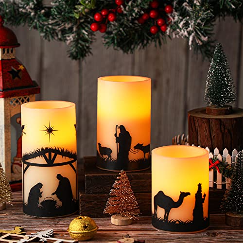 Bougies religieuses chrétiennes LED le cadeau de Noël idéal pour illuminer les fêtes