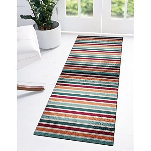Ymural Multicolour Non-Slip Hallway Runner Rug Cover