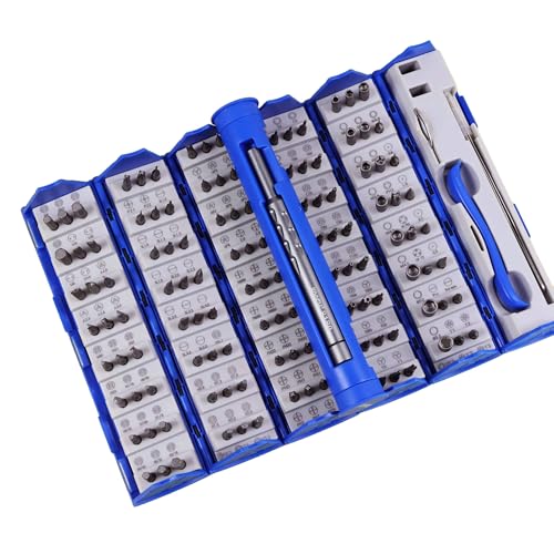 Image of 128-Piece Precision Screwdriver Set, Magnetic Driver Kit with Flexible Shaft, Professional Magnetic Repair Tool Kit for Cell Phone|Computer|Laptop|Xbox|Macbook|iPhone|iPad [Color: BLUE]