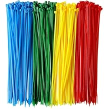 400 PCS Small Colored Zip Ties 8 Inch Multi-Color Zip Wire Tie for Deco Mesh Wreath Supplies UV Resistant Strong Nylon Cable Ties, Self-Locking 8" Tie Wraps 100 per color