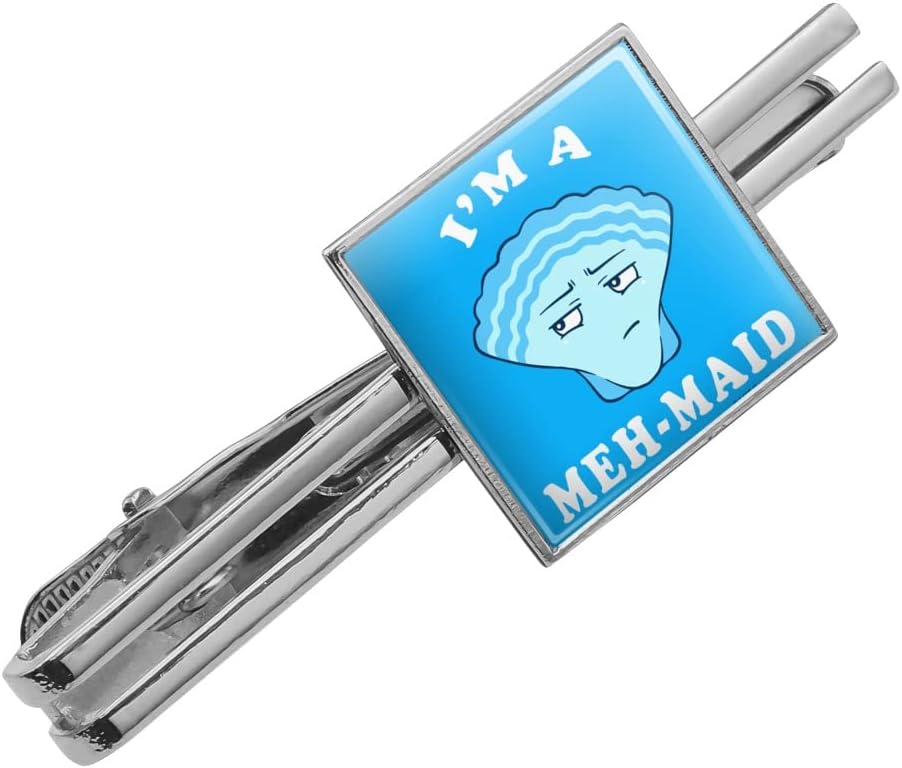 GRAPHICS & MORE I'm a Meh-Maid Funny Humor Square Tie Bar Clip Clasp Tack- Silver or Gold