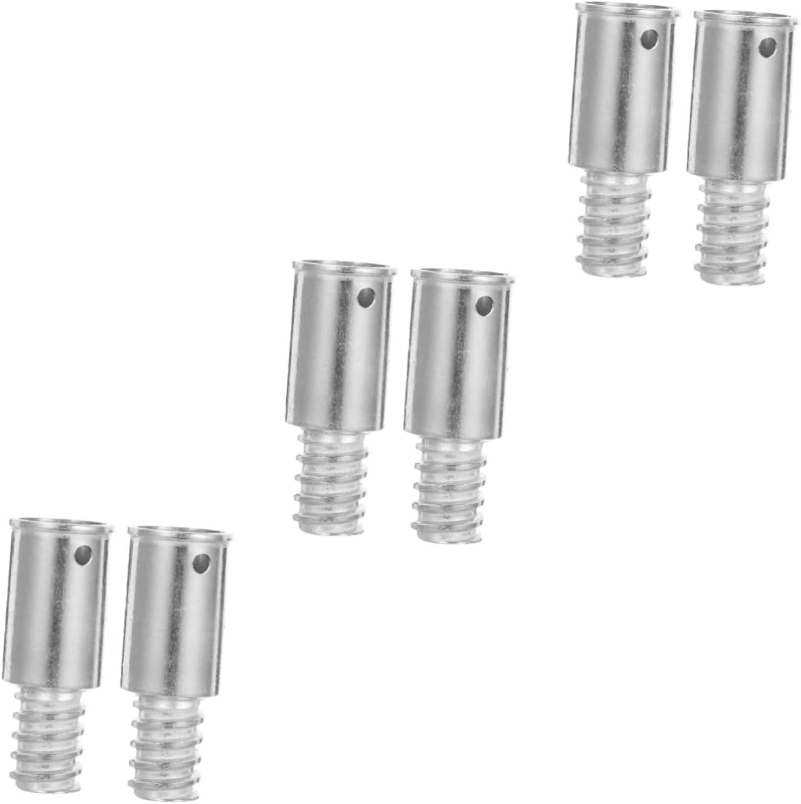 MERRYHAPY 6pcs Replacement Threaded Tip for Extension Pole Broom Handle Adapter Female Metal Thread Tip Mop Accessory