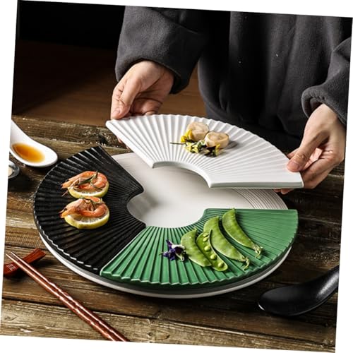 Plato decorativo japonés para sushi de cerámica blanca miniatura 4