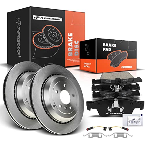 A-Premium 12.99 inch (330mm) Rear Vented Disc Brake Rotors + Ceramic Pads kit Compatible with Select Mercedes-Benz Models - X164 GL320/GL350/GL450/GL550, W164 ML320/ML350/ML450/ML500, W251 R320/R350