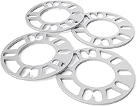 GLORIDER 4Pcs 5mm Universal Wheel Spacers for 4x100 4x108 5x100 5x112 5x114.3 & More PCD 98-120mm - Aluminum Alloy 4/5 Lug Hub Spacers