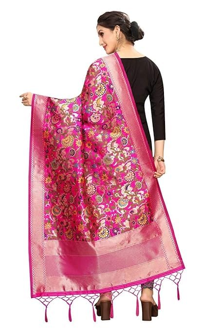 Women's Printed Banarasi Silk Dupatta3