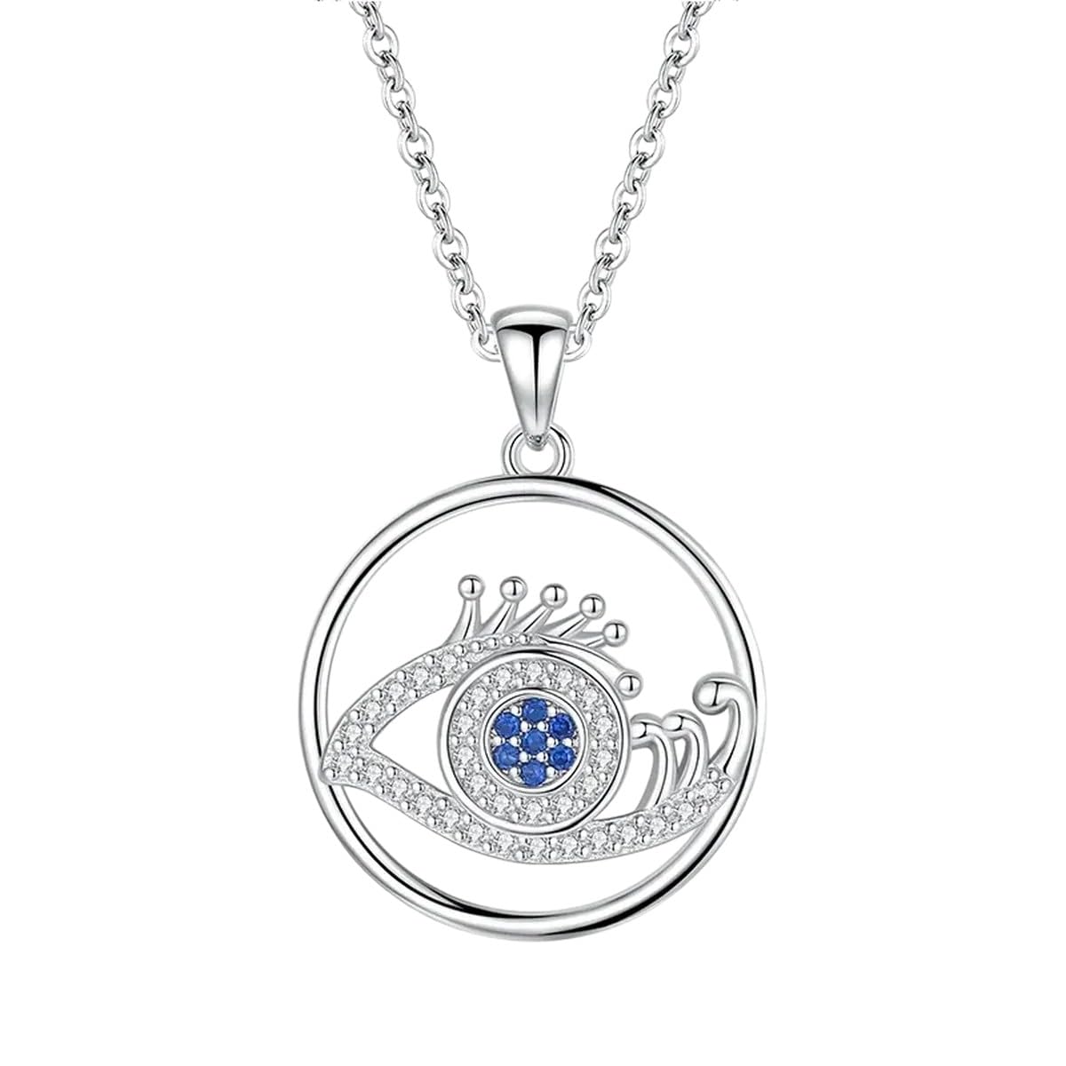 Collier d'amour en argent 925 avec zircon brillant pour création fine