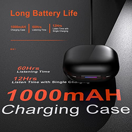 Image of Jzones Open Ear Headphones, Wireless Bluetooth 5.2 Earbuds with IPX5 Waterproof, 60 Hours Playtime Sports Earbuds, HD Sound Headphones for Cycling, Running, Workout, Driving