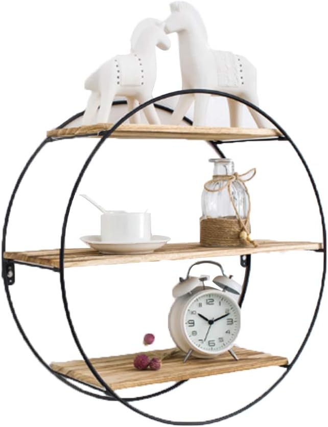 HRTCJ Wall Shelf EuropeanStyle Living Room Wall Hanging Wrought Iron