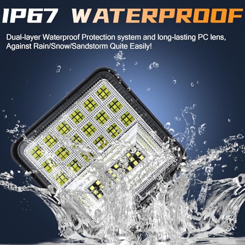 Lámparas LED Cuadradas 4 pulgadas 10 piezas 126W miniatura 4