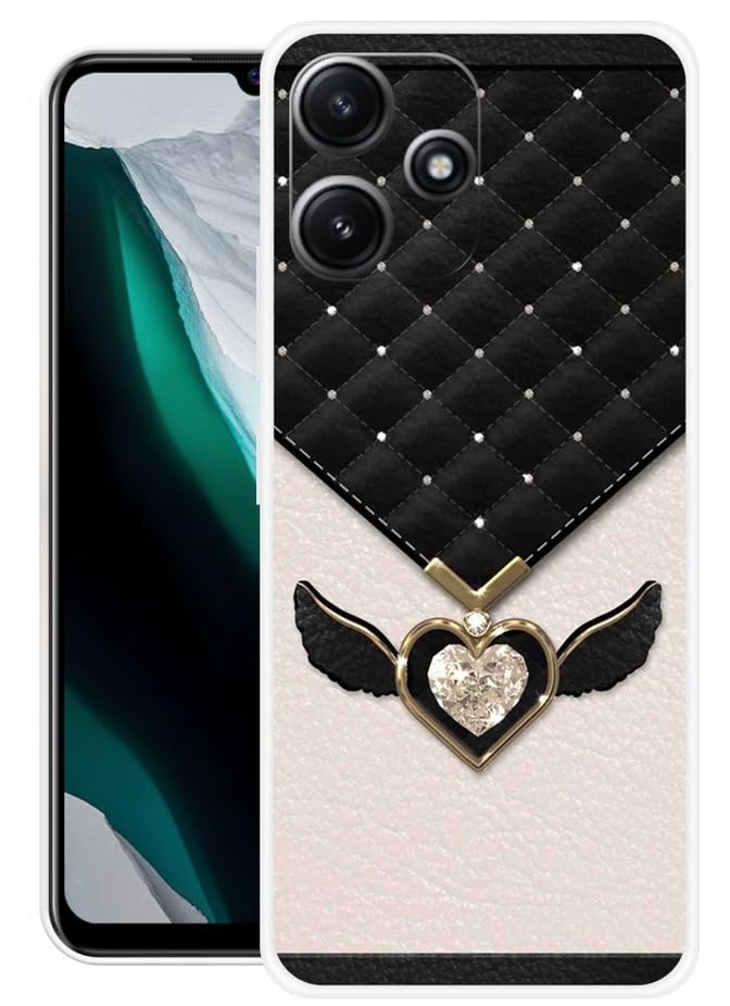 Image of Looy Mobile Cover for Xiaomi Redmi 12 5G Mobile Back Cover - Feather Tie Case for Xiaomi Redmi 12 Mobile Phone
