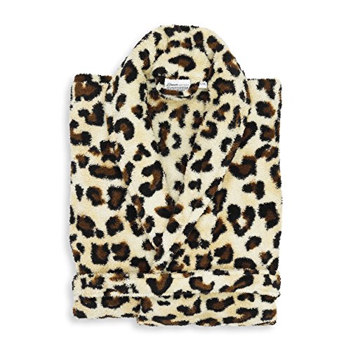 Super Plush Luxurious Soft Leopard Print Bathrobe - Available in 2 Adult Sizes2
