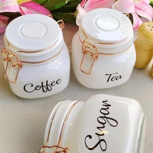 Toxen Set of 3 Ceramic Canister Set, Kitchen Airtight Food Storage Jar with Bamboo Lids, Coffee Sugar Tea Storage Containers Pots Jars for Counter, Farmhouse Kitchen Decor 900ml (White) (B0DBD6Y3CX) Amazon Price History, Amazon Price Tracker