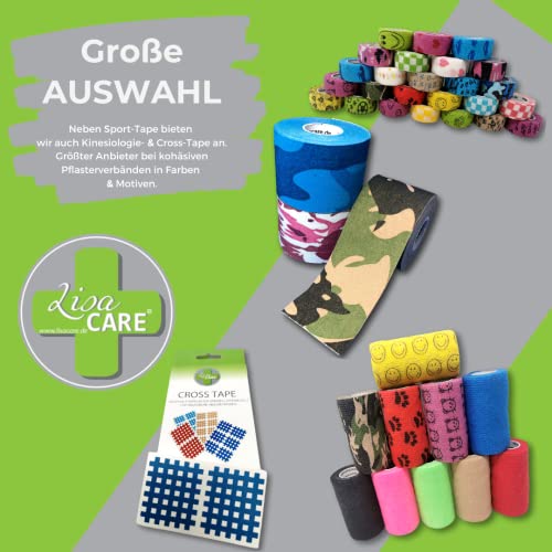 Lisacare Nastro Sportivo – 6 Rotoli Di 3,8 Cm Di Larghezza – Nastro Sportivo – Nastro Adesivo Sportivo – Forte Tenuta E Facile Da Strappare – Per Ogni Sport E Diversi Colori (Set Da 6 – Rosso) - 7